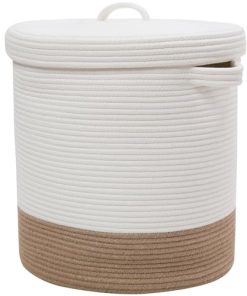 Cesta de almacenamiento extra grande de 16" x -Blanco/Fondo