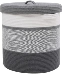 Cesta de Almacenamiento Extra Grande de 16" x -Blanco/Gris M