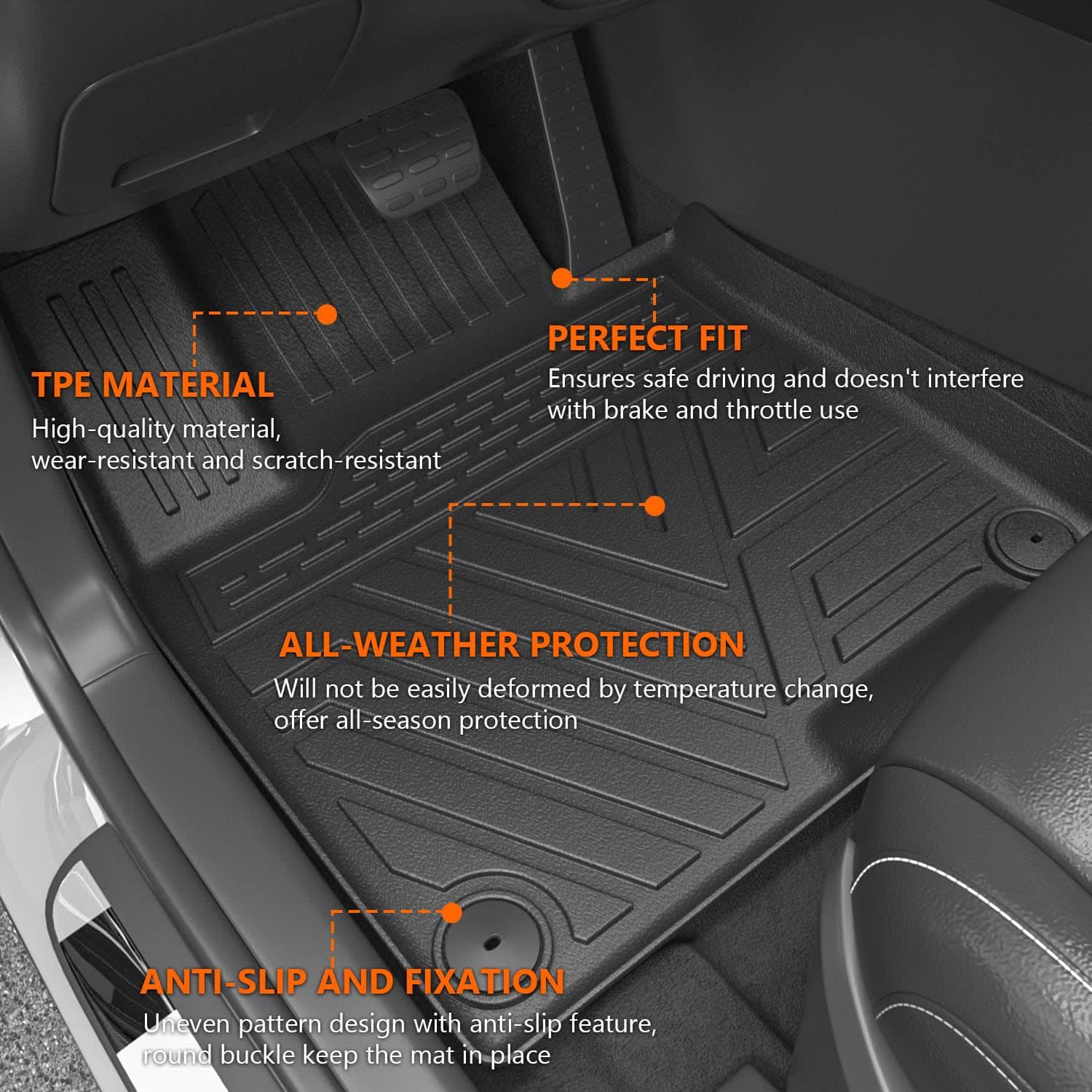 Tapete para maletero de combustible powoq compatible con - Imagen 6