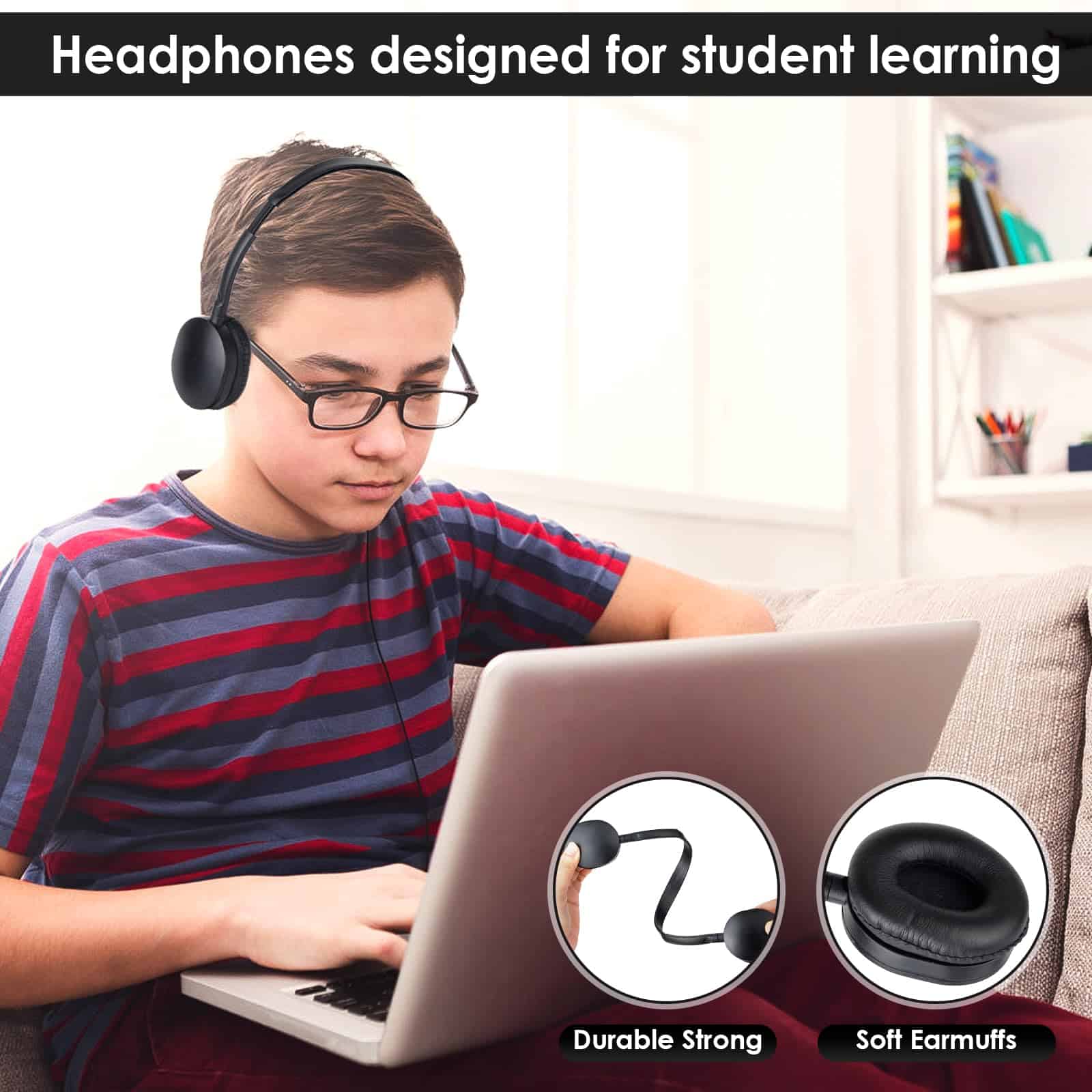Auriculares a granel para aula OSSZIT para estudiantes - Imagen 6