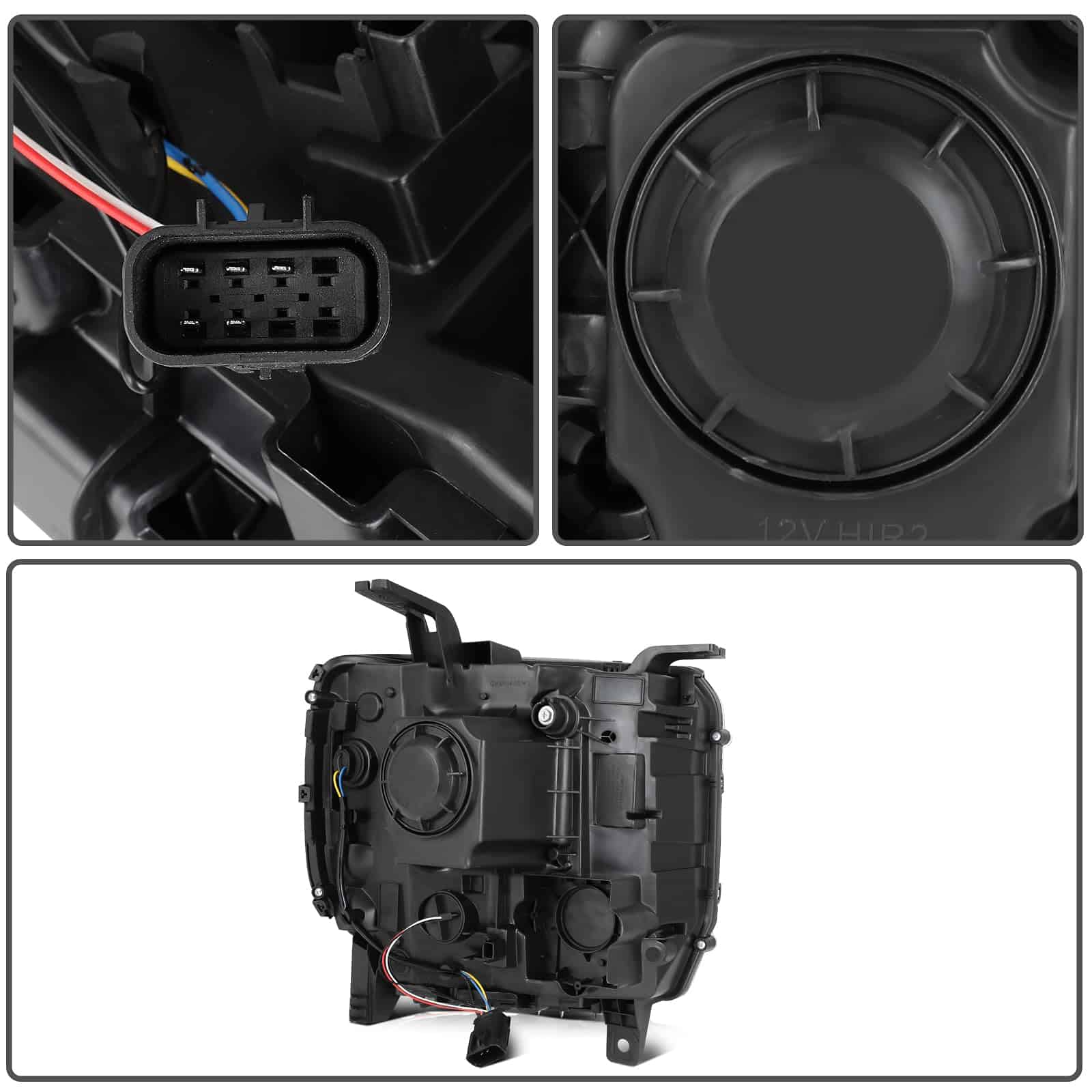 Conjunto de faros ECCPP para GMC Sierra 1500 2014-2018, - Imagen 6