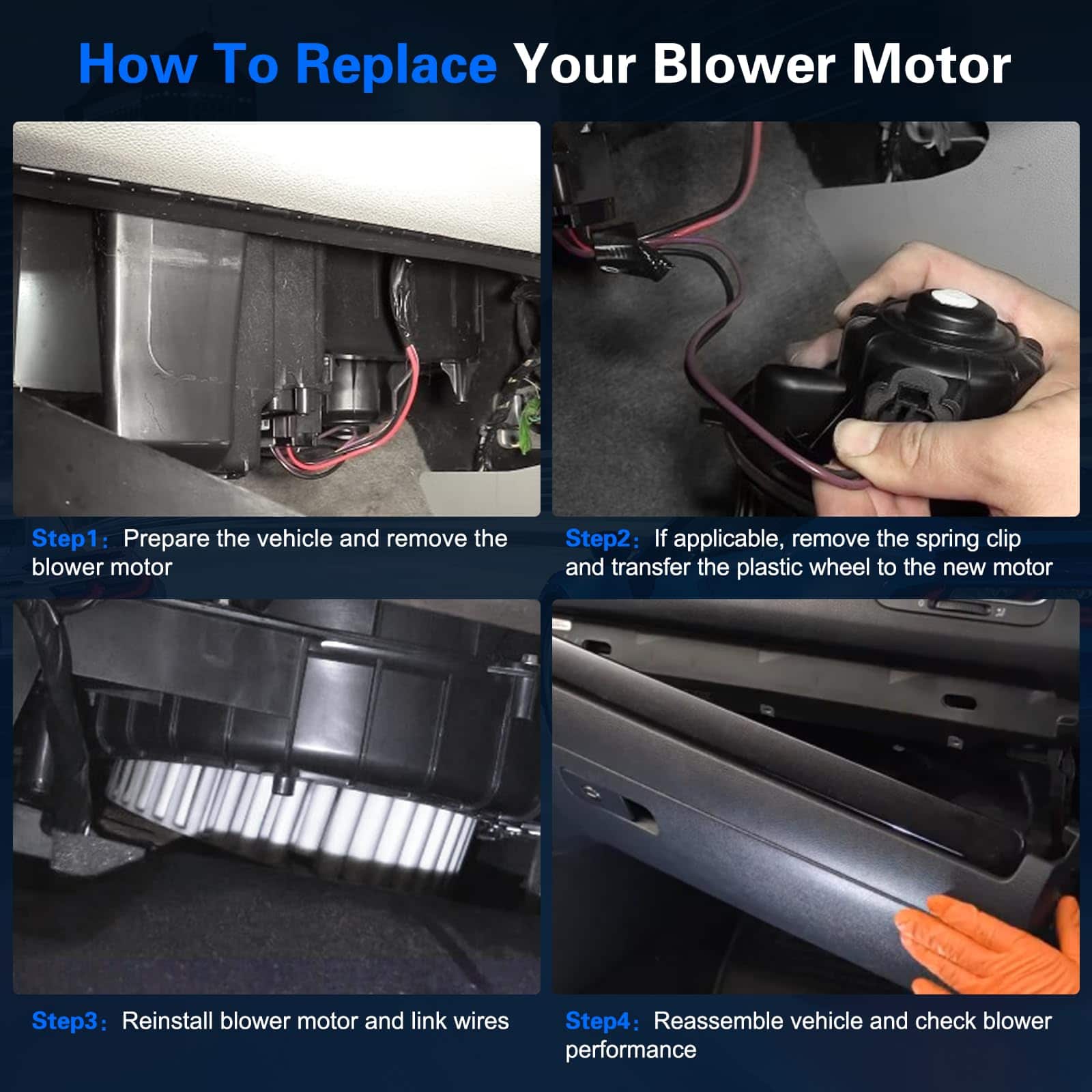 BDFHYK AC Heater Blower Motor Fan 700191 Compatible con - Imagen 8