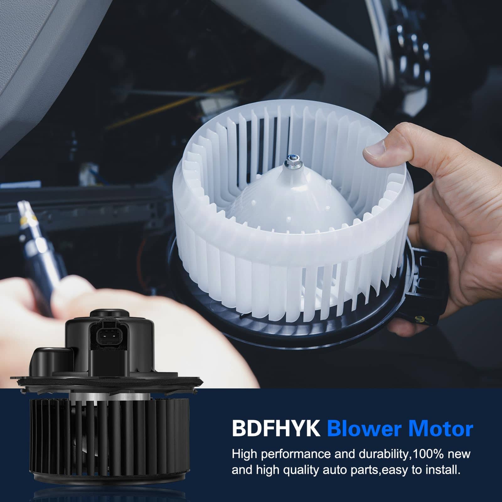 BDFHYK AC Heater Blower Motor Fan 700191 Compatible con - Imagen 7