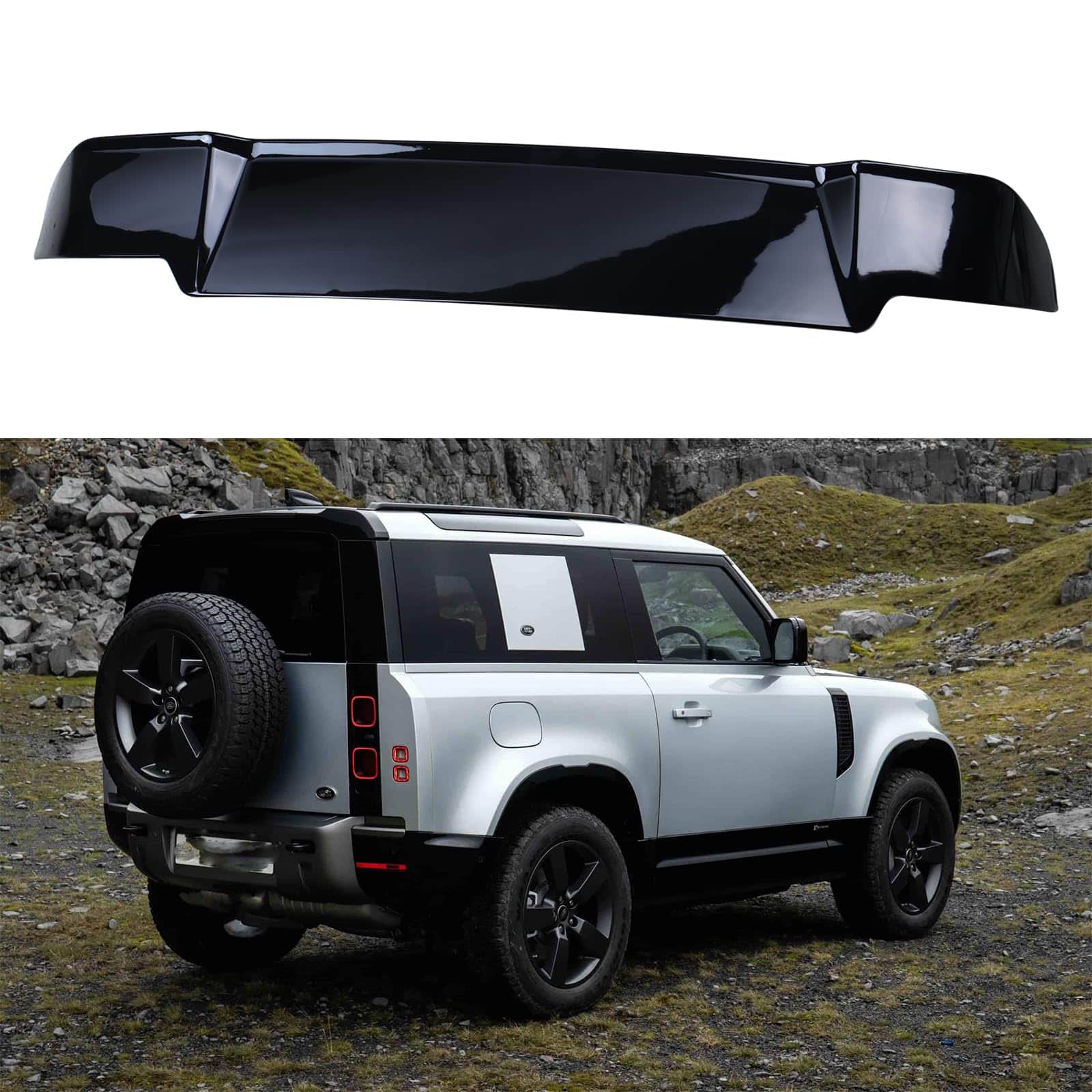 Alerón trasero en color negro brillante para maletero