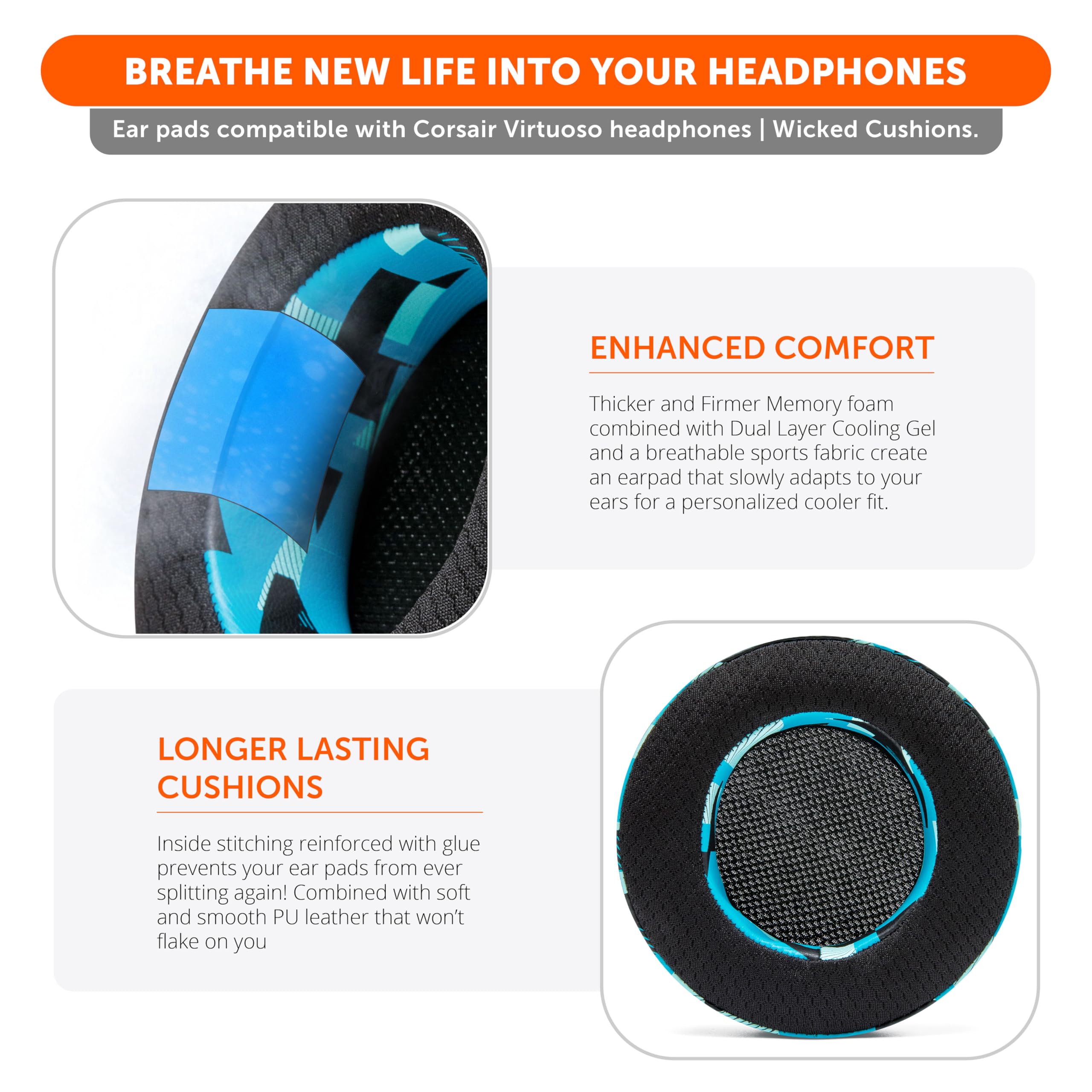 Almohadillas de reemplazo de gel -Cian Prisma - Imagen 5