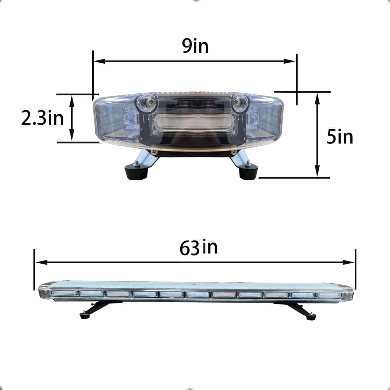 Barra de Luz COB Amarillo Ámbar de 63" 120W, Luz de Caja - Imagen 5