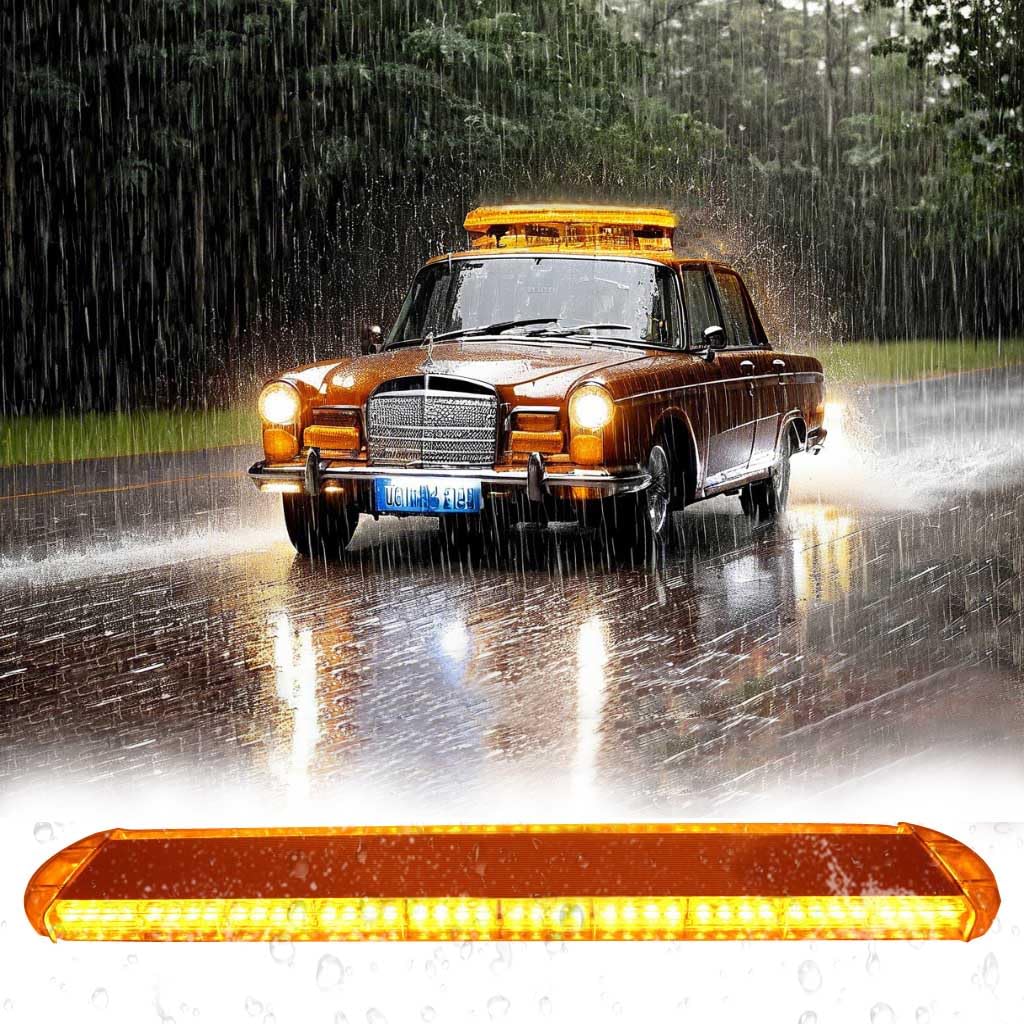 Barra de Luz Ámbar Amarillo 55" 104W COB Light Box, Luz de - Imagen 4