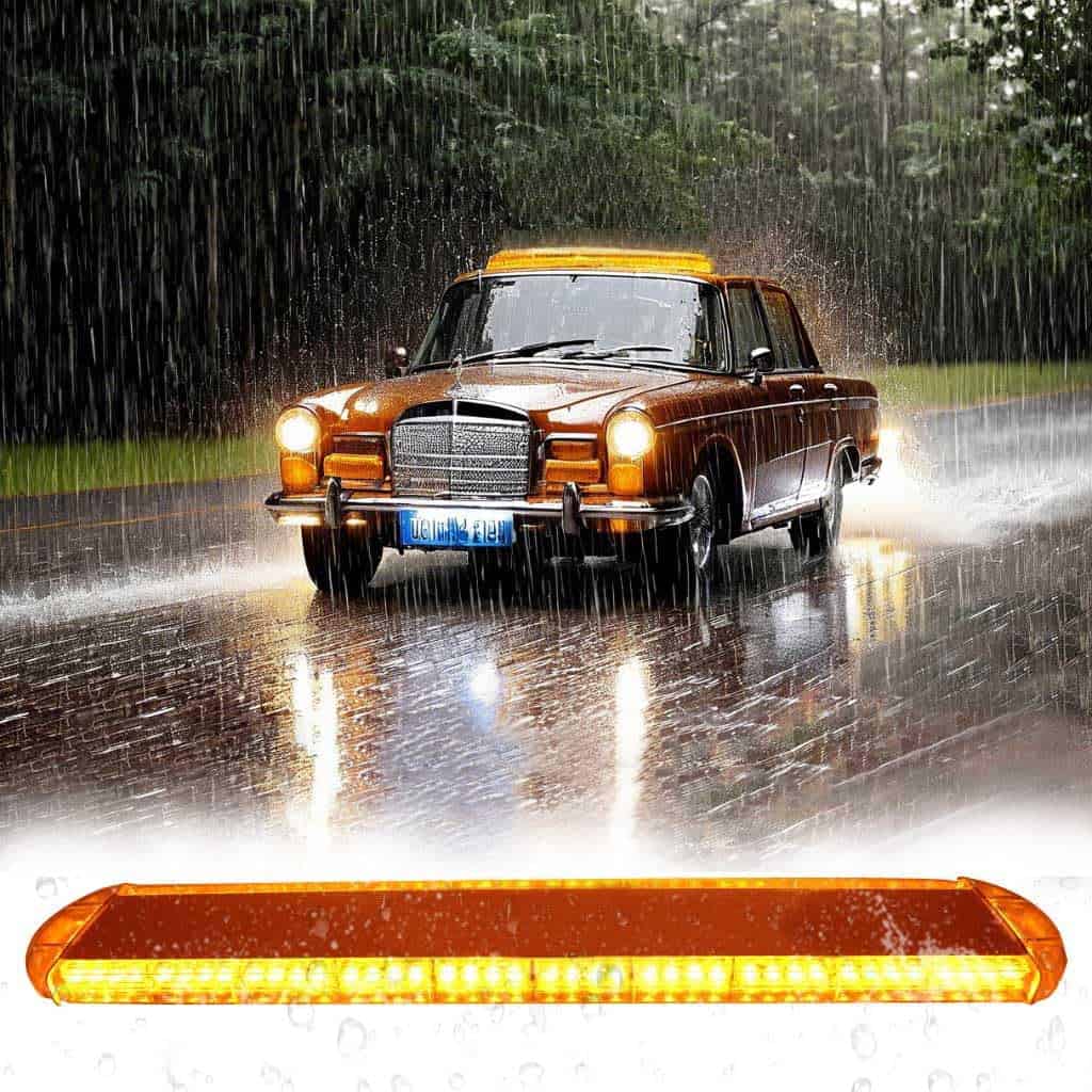 Barra de Luces de Emergencia 47" 88W COB Amber Amarillo, - Imagen 4