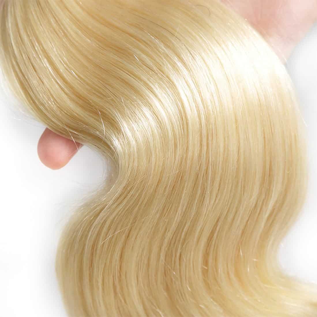 GYAJEP 613 Mechones de Cabello Humano Onda del Cuerpo Rubia - Imagen 8