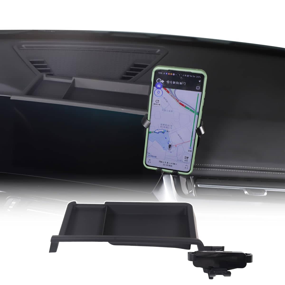 Bandeja de almacenamiento del tablero de la consola central