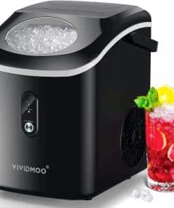 Máquina de hielo VIVIDMOO Nugget, 34 libras/día, Hielo tipo