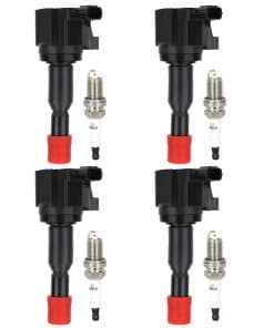 ECCPP 4 bobinas de encendido con 4 bujías de iridio, UF581,