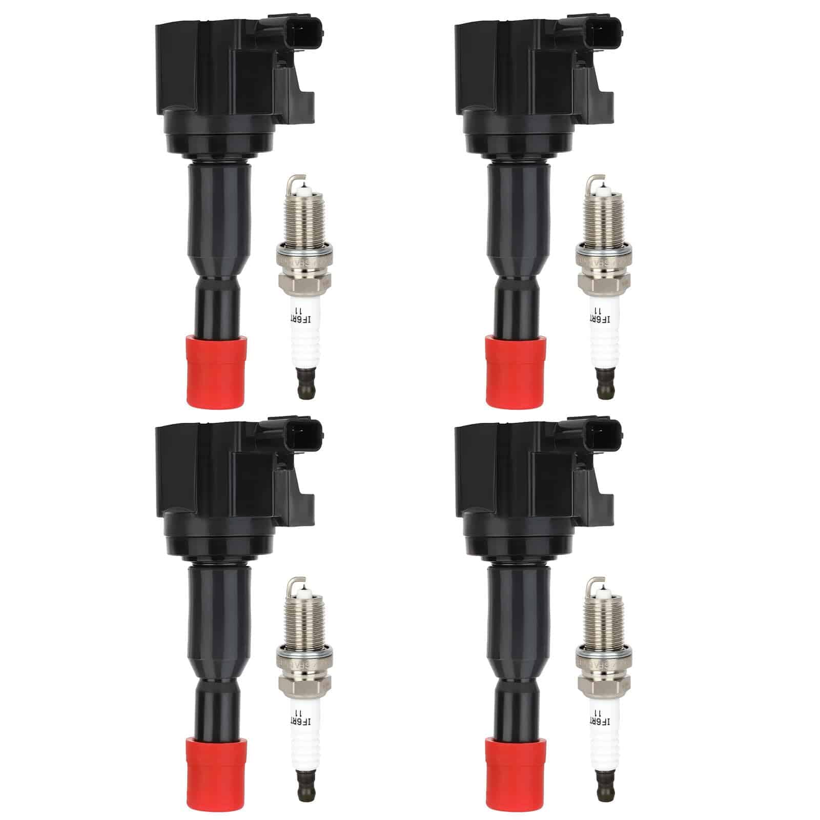 ECCPP 4 bobinas de encendido con 4 bujías de iridio, UF581,