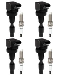 Paquete de 4 bobinas de encendido con 4 bujías de iridio,