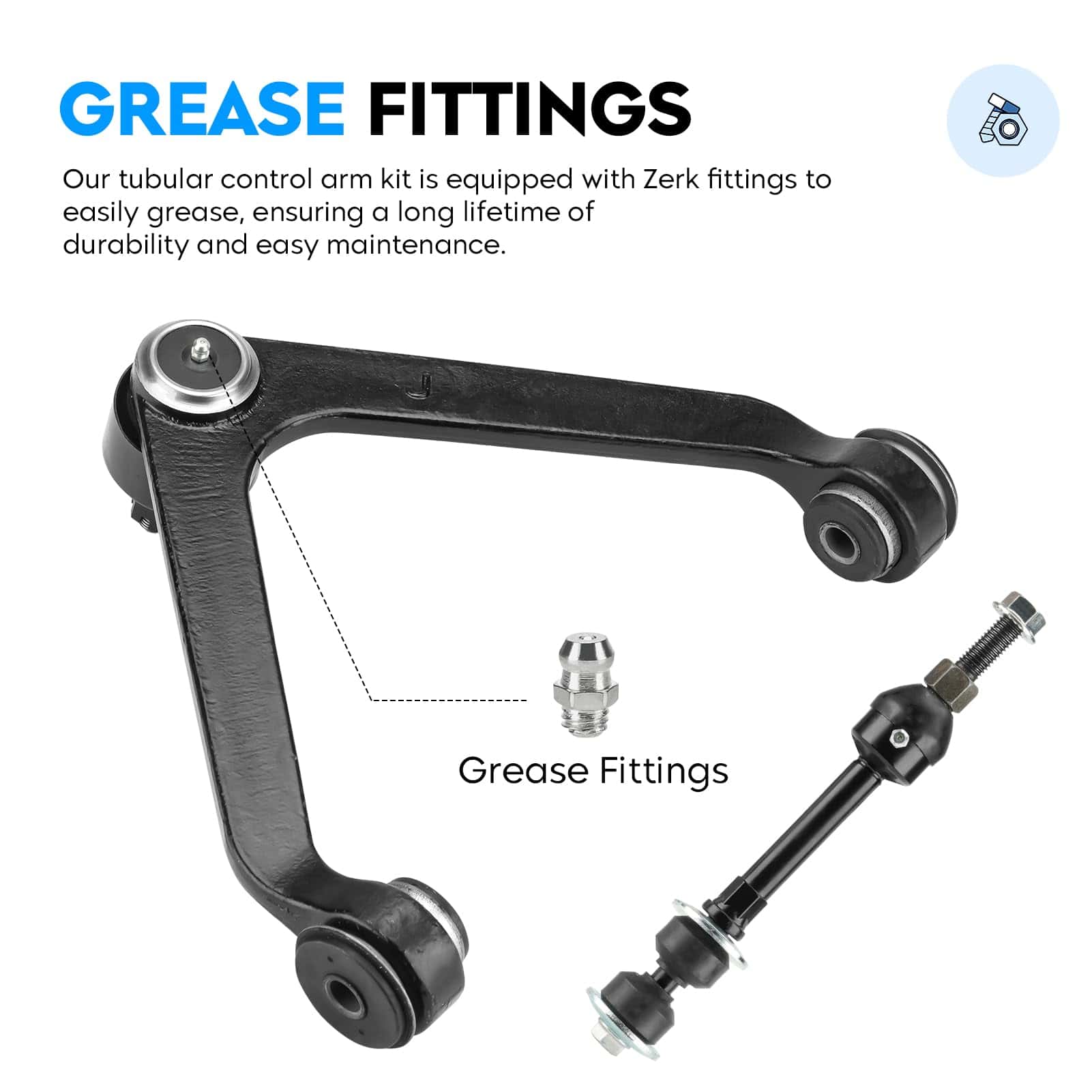 Brazo de control superior delantero con - 8 Piezas - Imagen 4