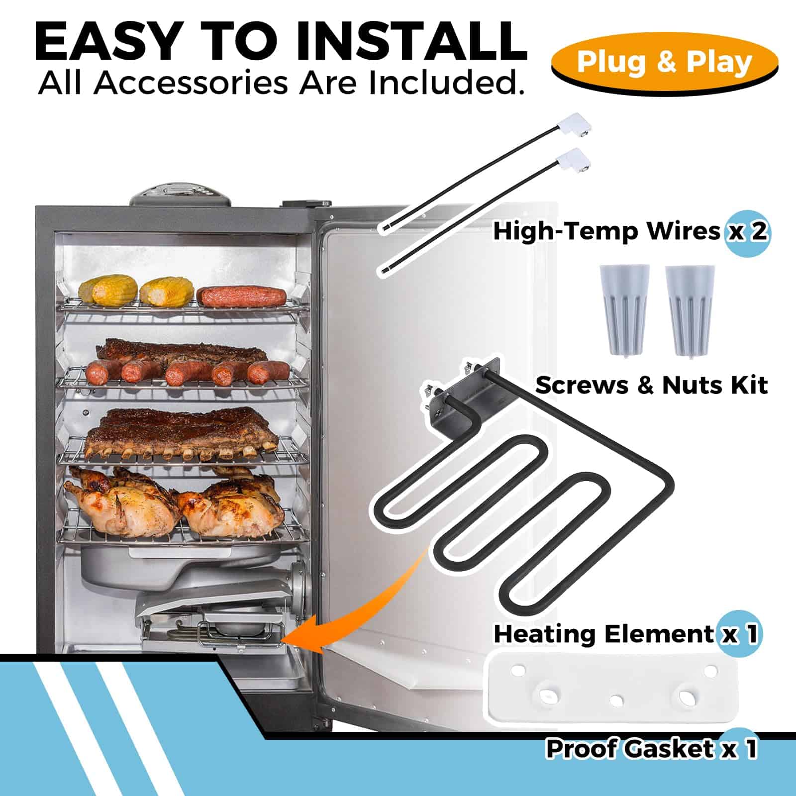 Kit de Elemento Calefactor para Ahumador MOOTVGOO de 800 - Imagen 8