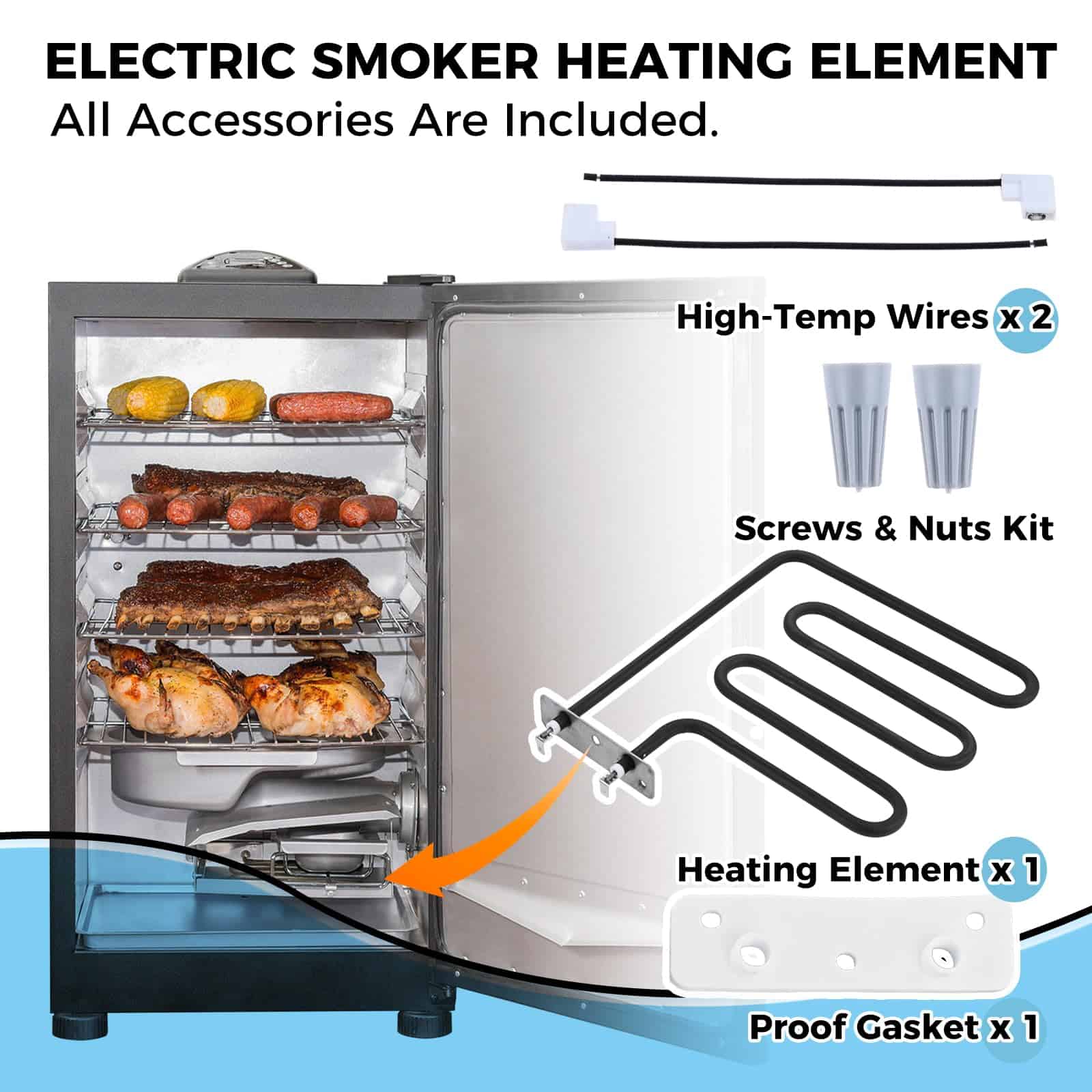 KIT de Elemento Calefactor para Ahumador MOOTVGOO 800 - Imagen 8