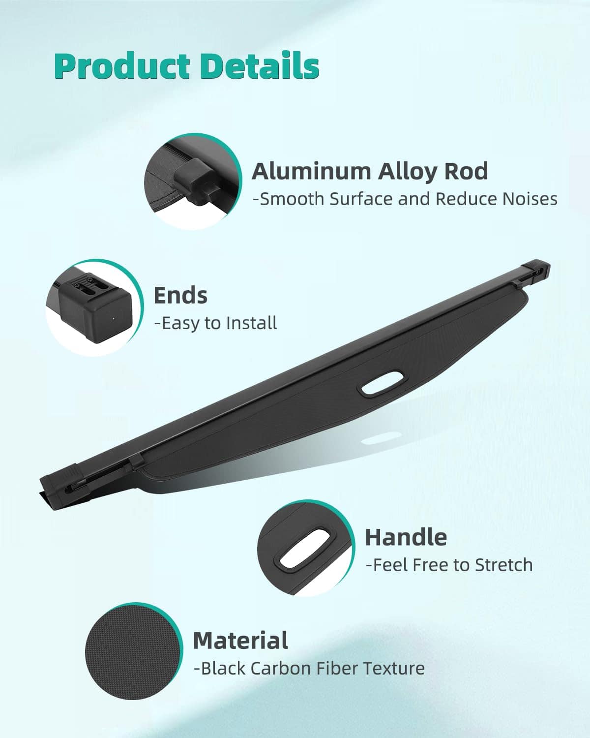 Cubierta de carga SCITOO 2018-2024 Apta para Chevrolet - Imagen 5