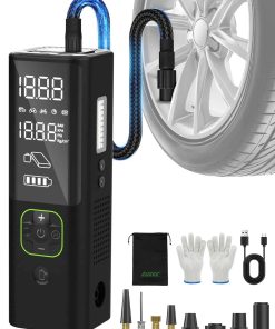 Inflador de neumáticos Compresor de aire portátil, ZUZEE