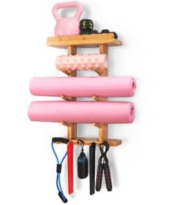 Soporte de Pared para Esterilla de Yoga de Bambú - Soporte