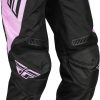 Pantalones Fly Racing F-16 para Mujer (Negro/Lavanda Talla
