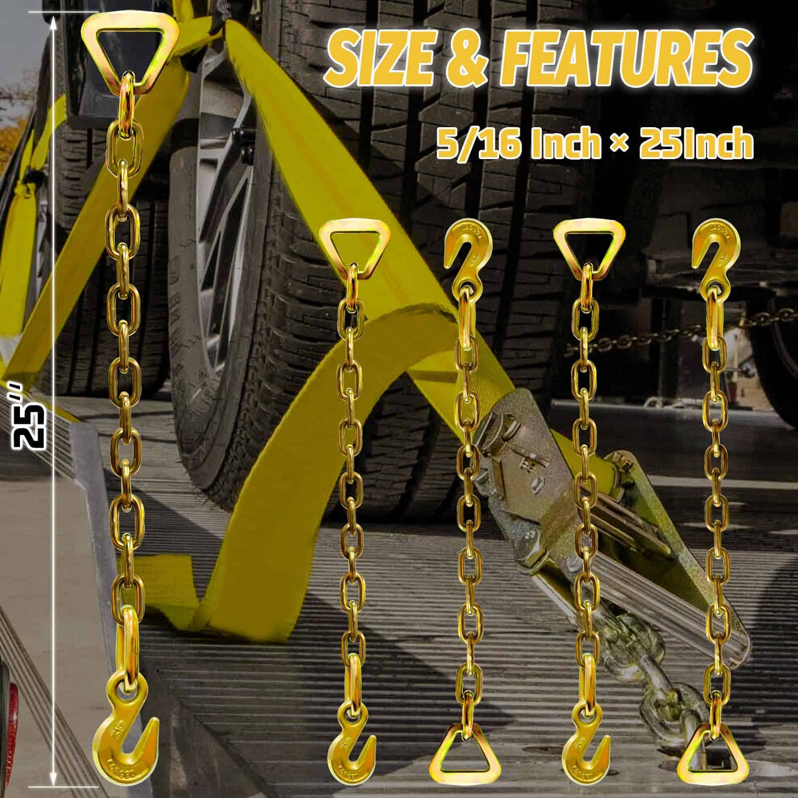 Trailer Chain Extension SENKEYFE | Correas de amarre de - Imagen 7