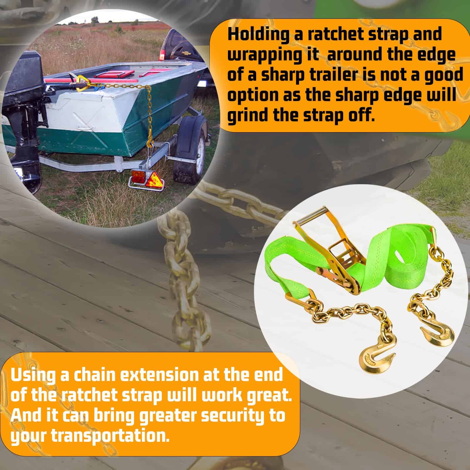 Trailer Chain Extension SENKEYFE | Correas de amarre de - Imagen 6