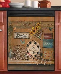 Cubierta Magnética para Lavavajillas, Adhesivo de Girasol