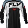 Jersey FLY RACING para Hombre Lite (Negro/Blanco/Gris