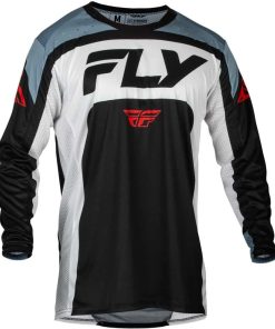 Jersey FLY RACING para Hombre Lite (Negro/Blanco/Gris