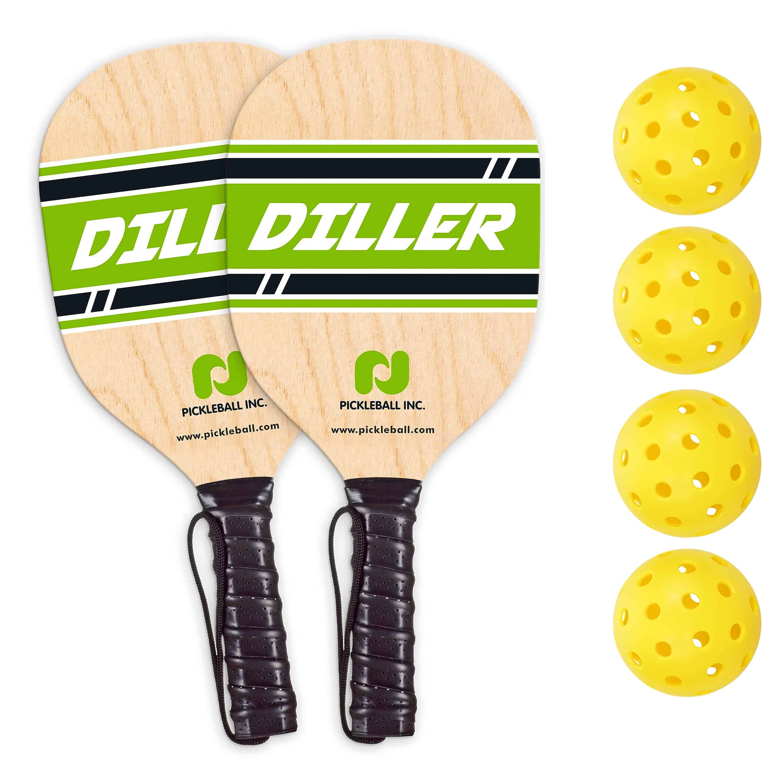 Paleta de Pickleball Diller para 2 jugadores, incluye 2