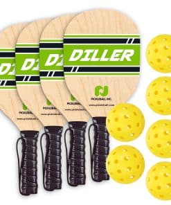 Paquete de palas de pickleball Diller para 4 jugadores,