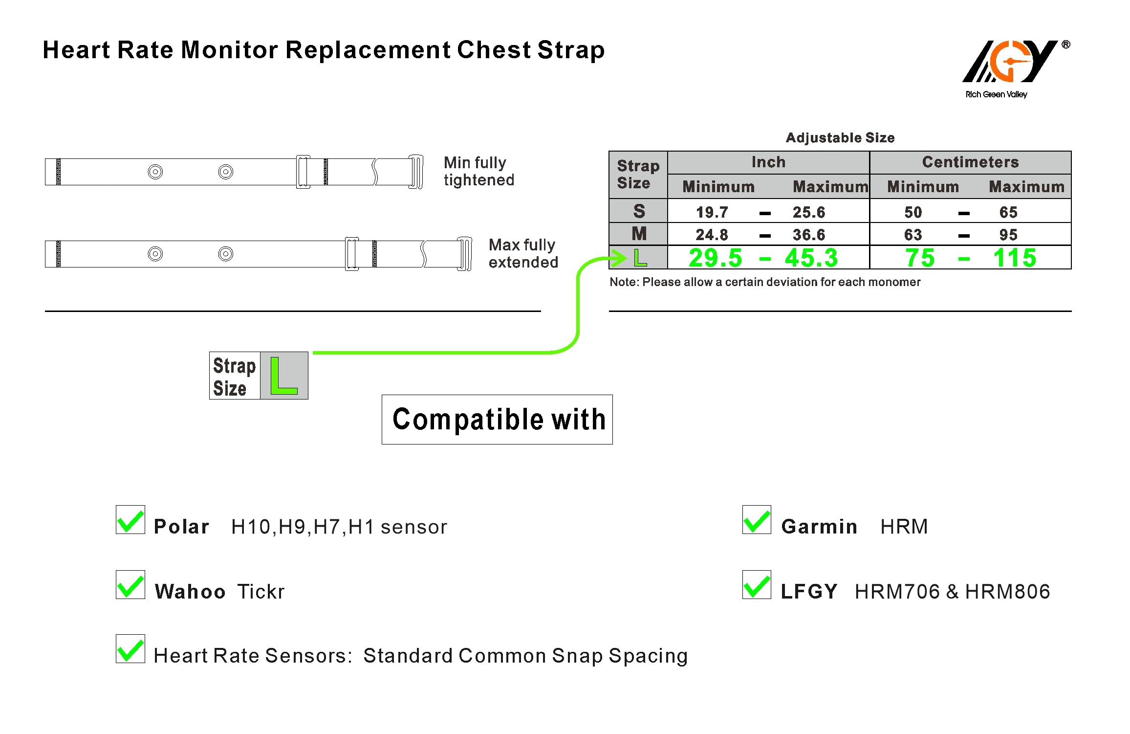 Banda de reemplazo para monitor de frecuencia cardíaca Rich - Imagen 3