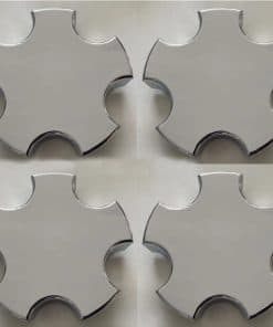 4PCS Tapacubos para Chevy Corvette C5 Z06 2000-2004 Cromado