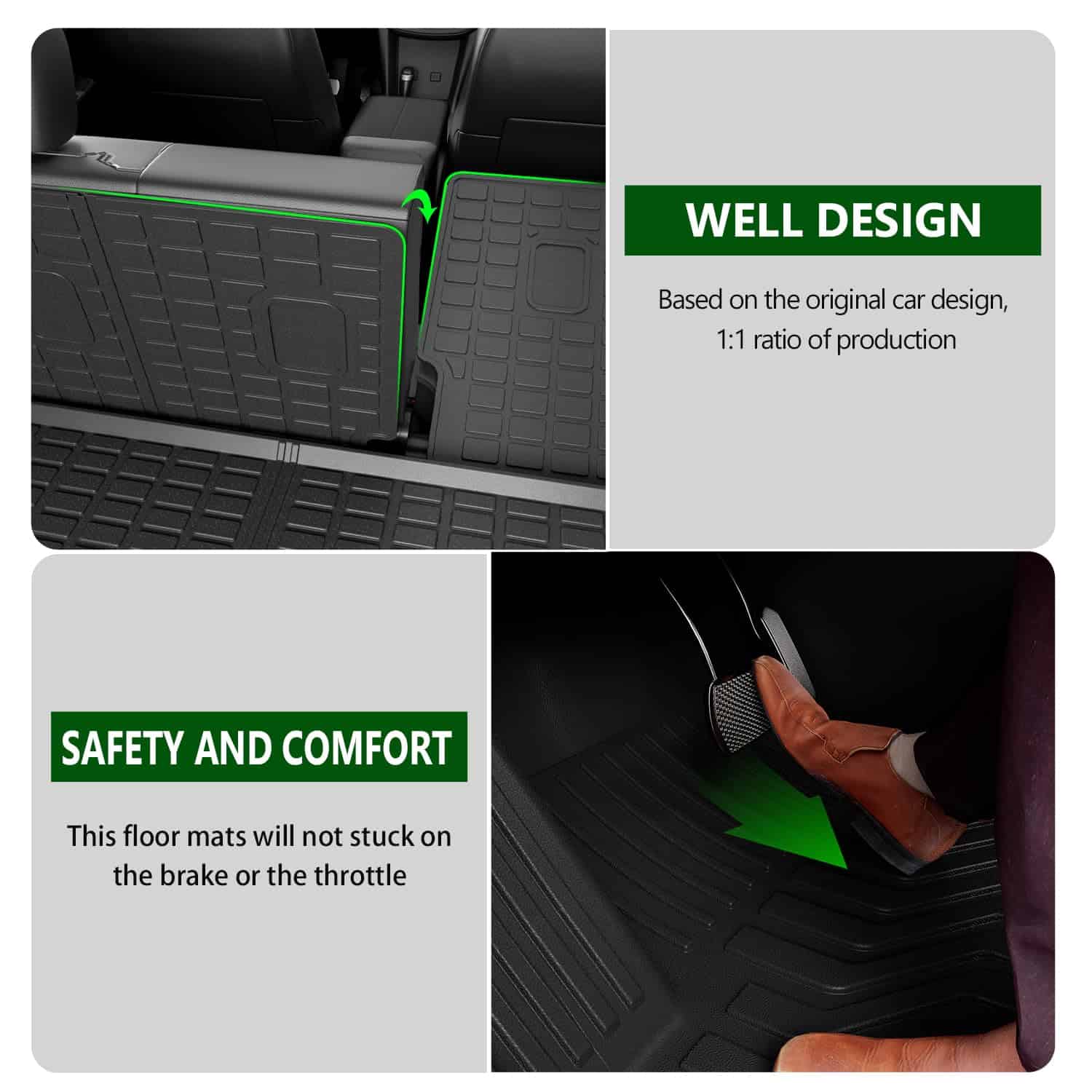 Tapete para Piso y Maletero Compatible con Chevy Equinox - Imagen 6