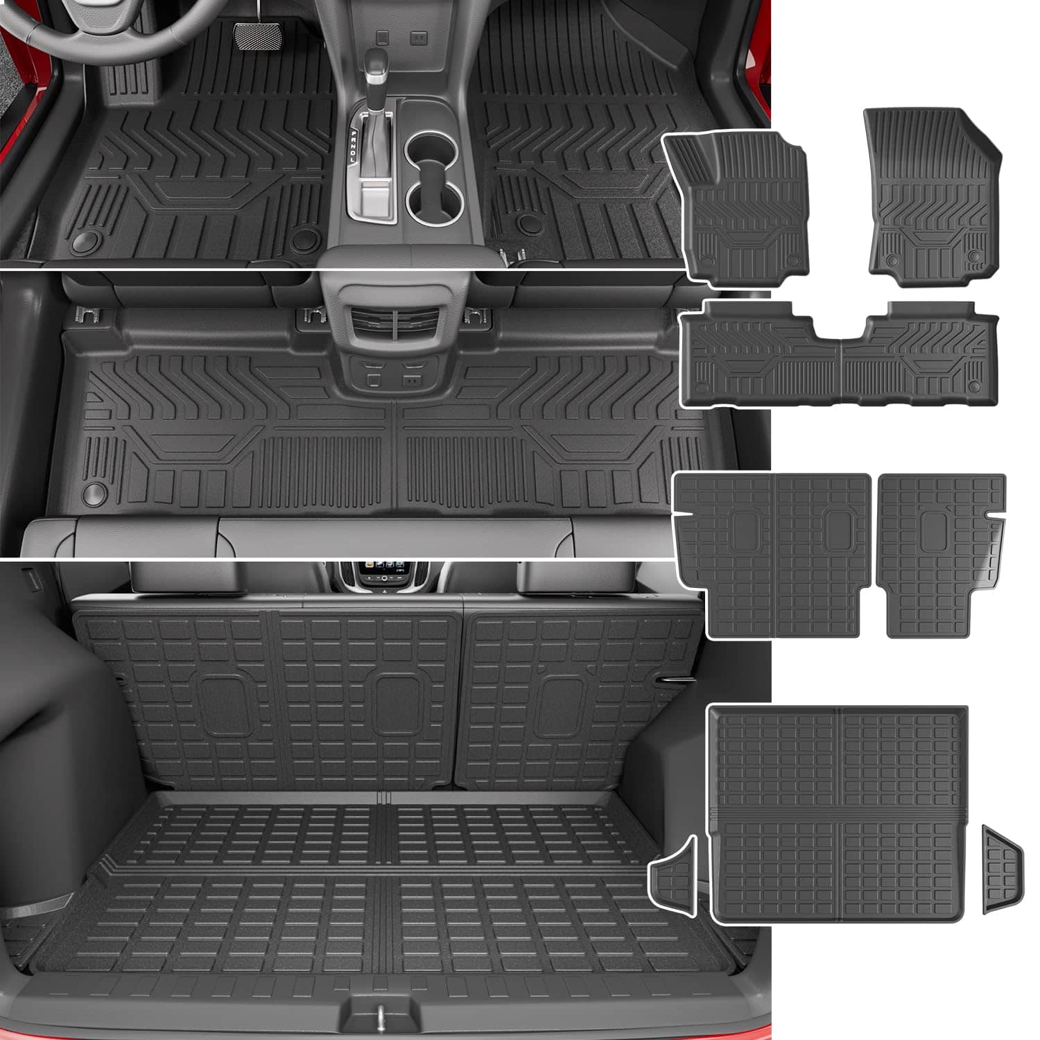 Tapete para Piso y Maletero Compatible con Chevy Equinox