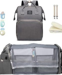 Bolso de pañales para bebé con estación de -Gris sin clasifi