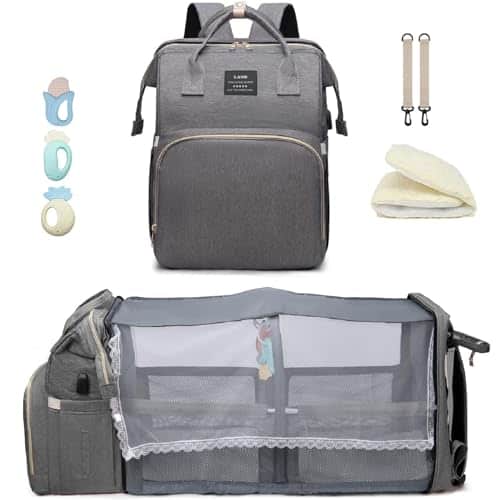 Bolso de pañales para bebé con estación de -Gris sin clasifi