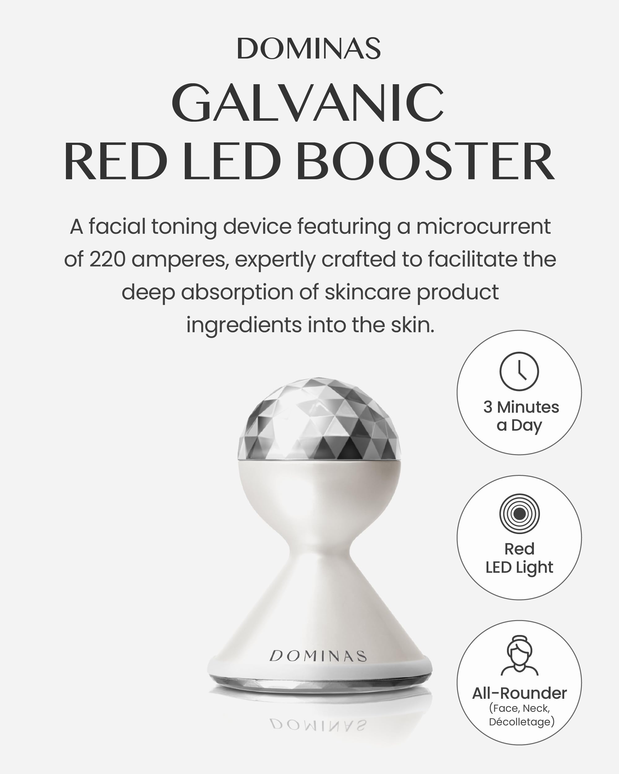 DOMINAS Galvanic Red LED Booster - Dispositivo de - Imagen 3