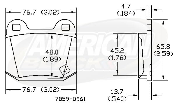 Pastillas de freno traseras American Black D-961 PREMIUM de - Imagen 7