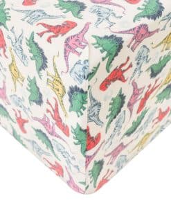 Sábanas de cuna de punto premium Copper Pearl -Dinosaurios d