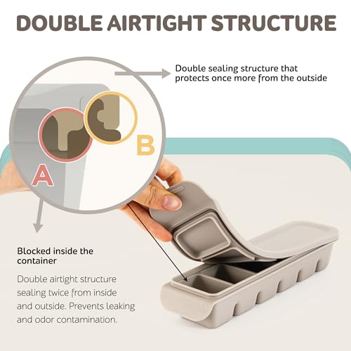 Firgi Bandejas de Congelador de Silicona con Tapa, 1oz 6 - Imagen 4