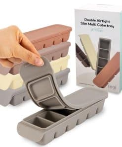 Firgi Bandejas de Congelador de Silicona con Tapa, 1oz 6