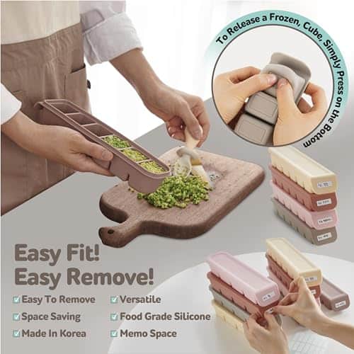 Firgi Bandejas de Congelador de Silicona con Tapa, 1oz 6 - Imagen 6