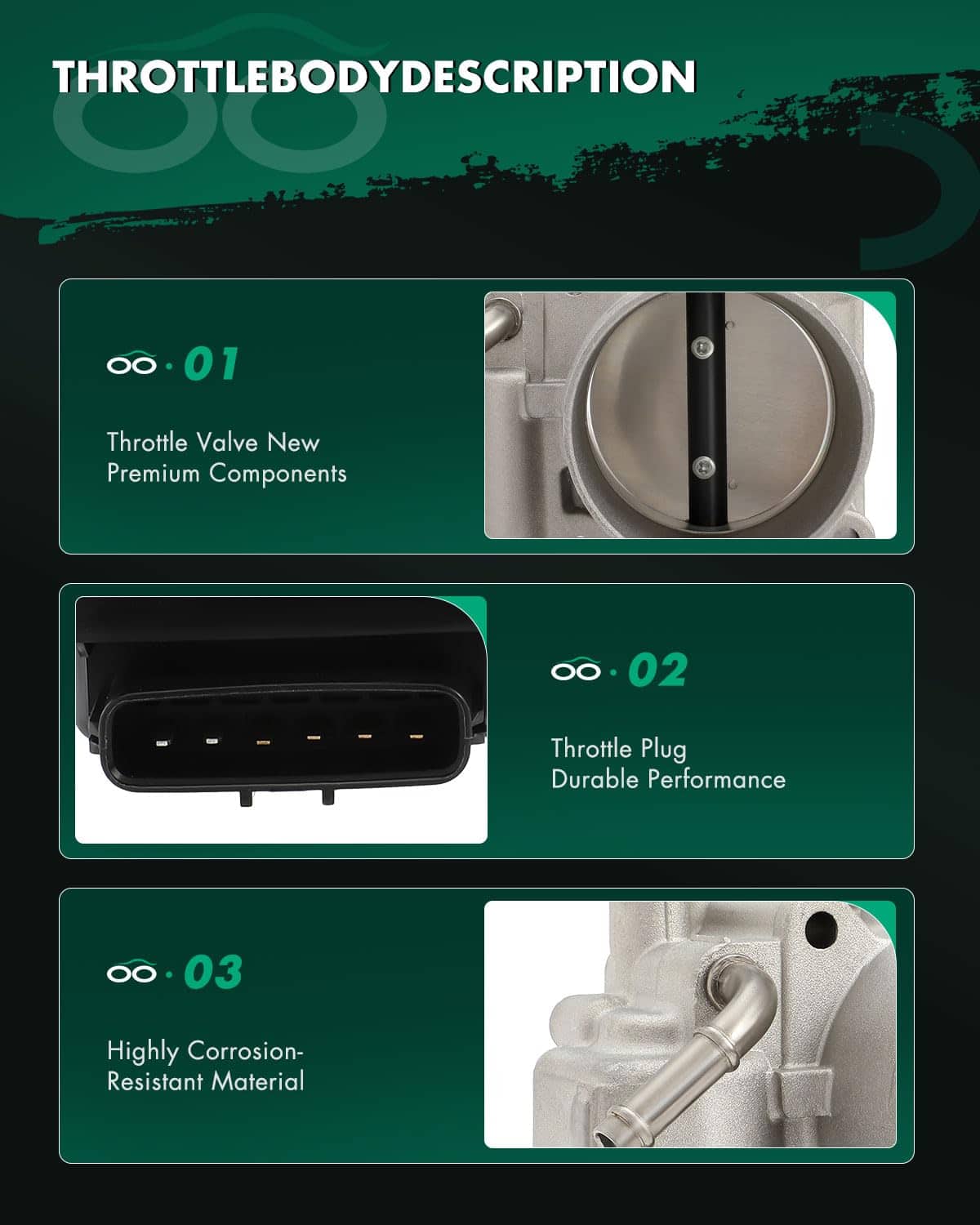 SCITOO Throttle Body TB1185 672100 16112AA380 Cuerpo del - Imagen 6