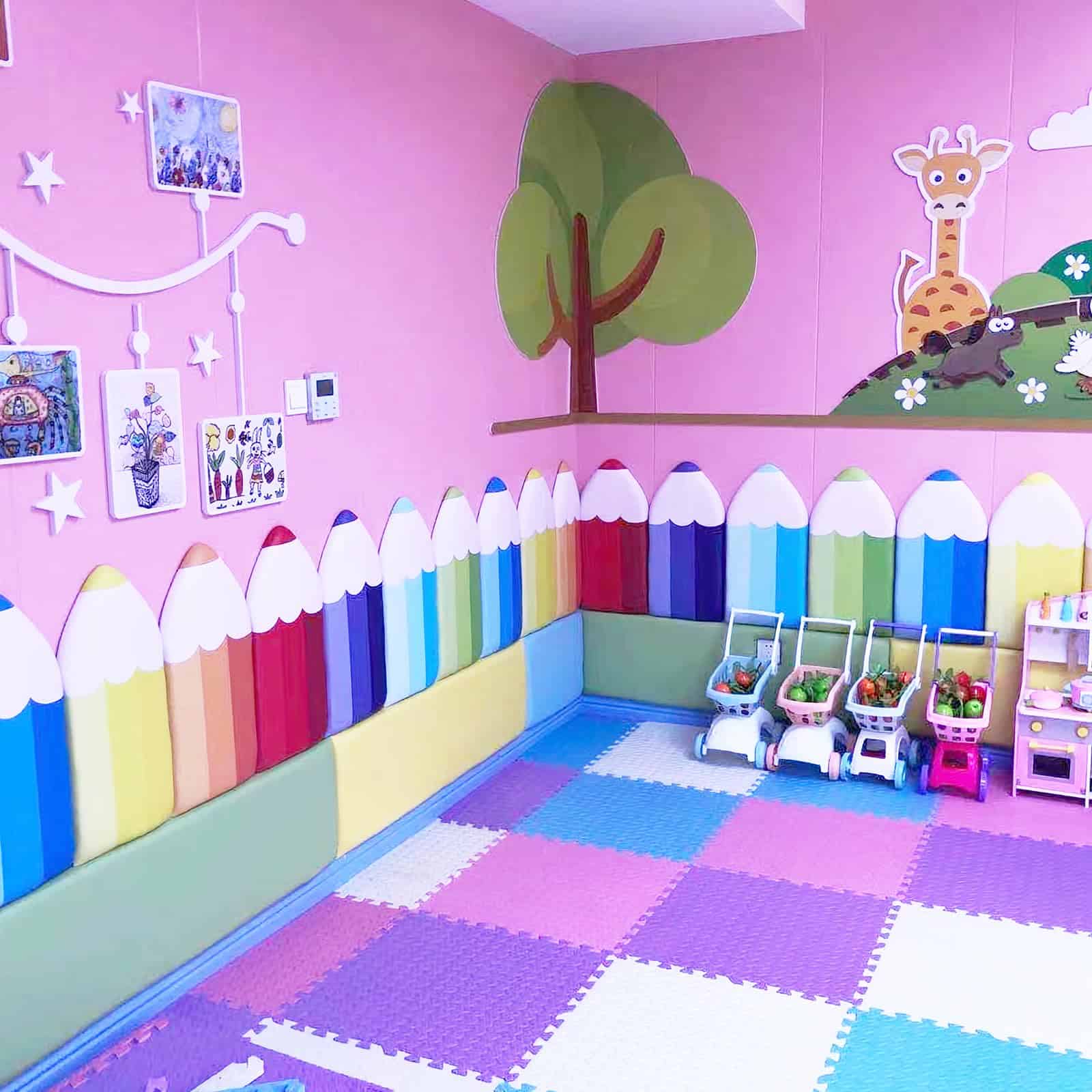 Panel de Pared Anti-Colisión 3D en Forma de Lápiz, Paneles - Imagen 7