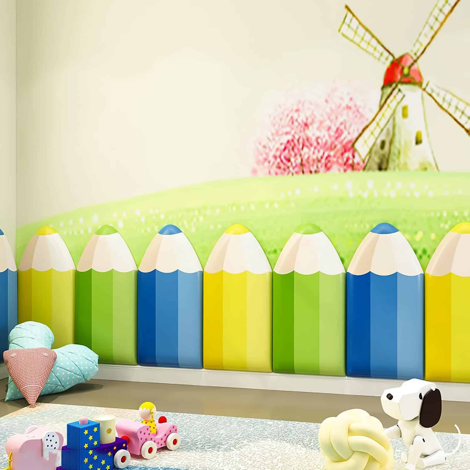 Paneles acolchados anticolisión 3D, cabecero autoadhesivo, - Imagen 4