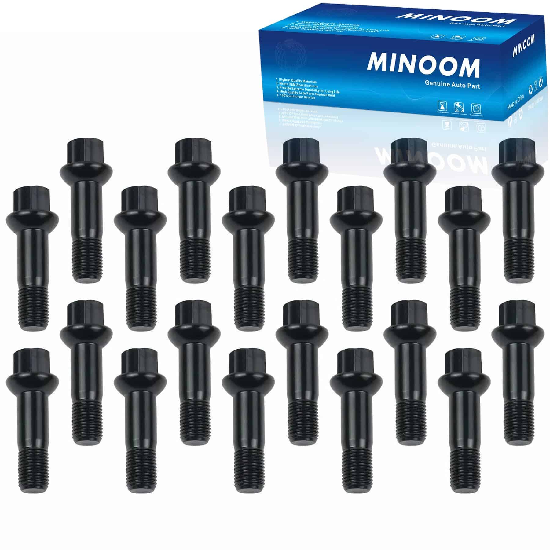 MINOOM 0009907607 45mm Cajuela 14x1.5 Pernos de rueda con