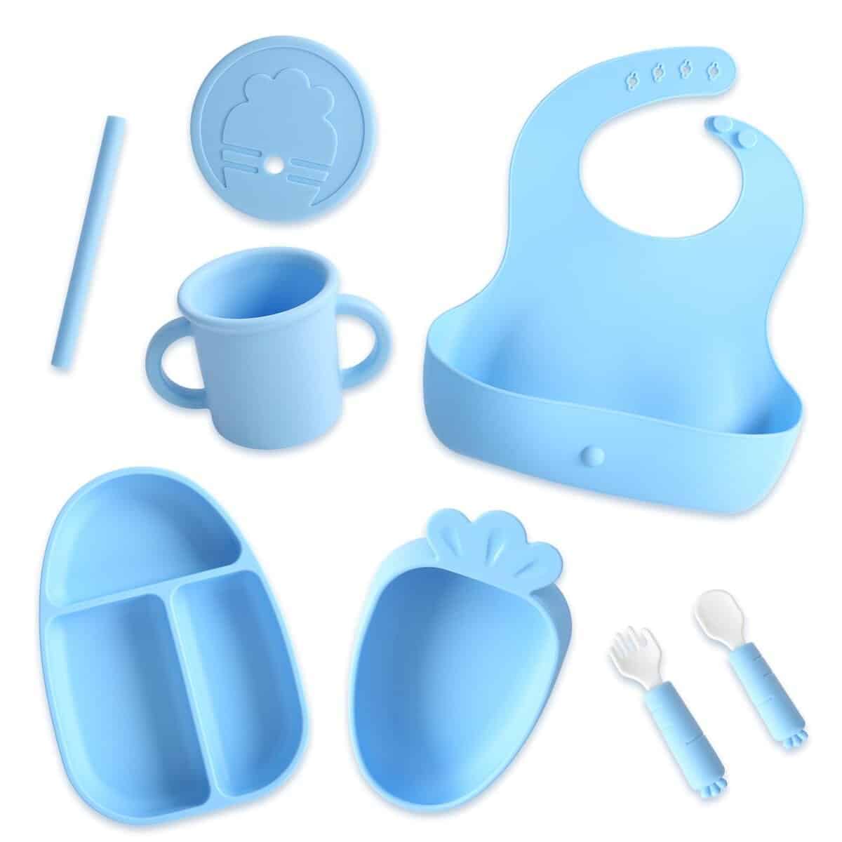 Juego de Alimentación de Bebé de Silicona EuChoiz,