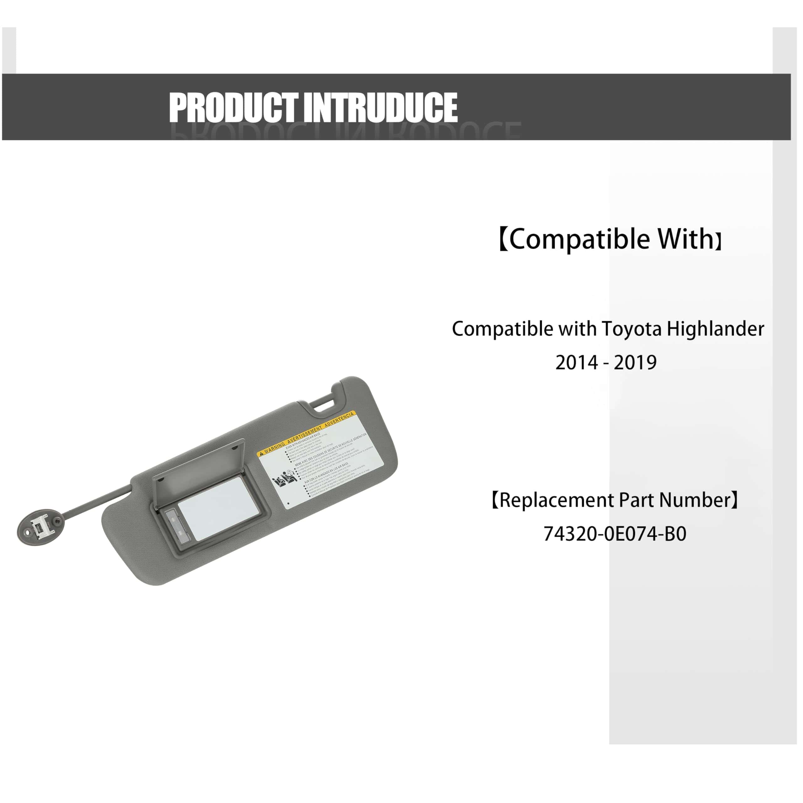 FITIPICI Visera Solar del Lado del Conductor Izquierdo - Imagen 4